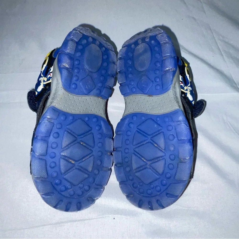 Sonic the Hedgehog Toddler Boys Blue Sport Sandals‎ Hook Loop Size 8 C0334